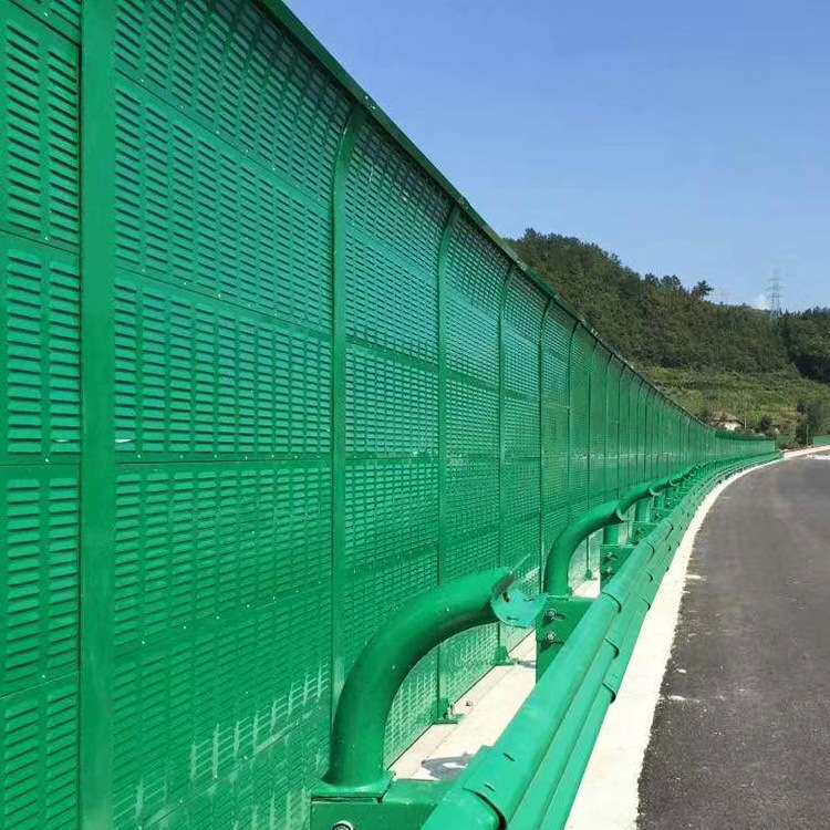高速公路金属百叶孔型隔音屏移动隔声屏障快速路隔音墙室外降噪板