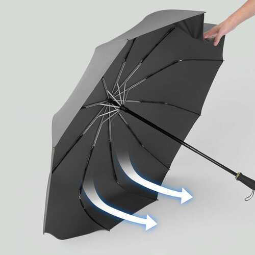 NIELLO奈洛雨伞手动折叠122cm加大双人商务伞防风加固晴雨伞两用
