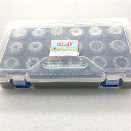 1 ER筒夹套装胶盒套装筒夹LRT er弹性夹头 ER32筒夹套装18PCS