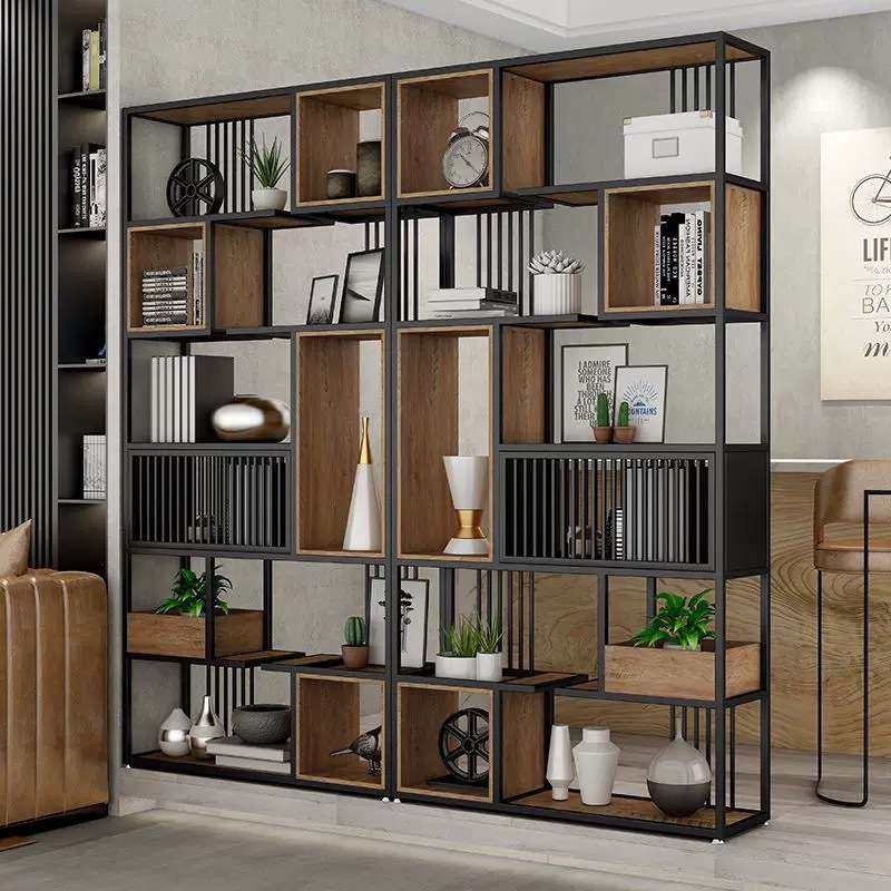 办公室隔断铁艺置物架工业风实木书架简易多层落地书柜装饰展示,玩具/童车/益智/积木/模型,遥控车升级件/零配件,淘宝优惠券,粉丝福利购,淘宝优惠卷