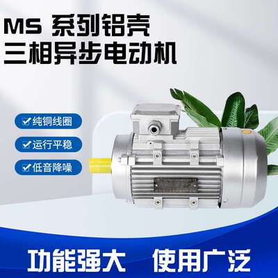 YE4三相铝壳电机IE4能效风机RV减速机装配马达380V B14小法兰电机