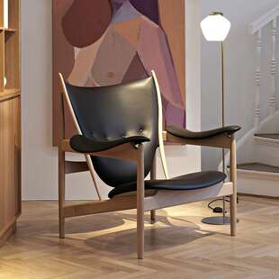 主人酋长椅实木椅子单人客厅休闲椅阳台设计师小户型沙发椅洽谈椅