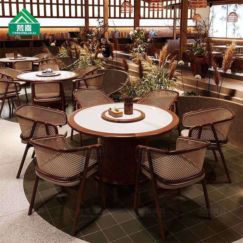 主题餐厅桌椅组合中式湘菜馆实木其它农用工具