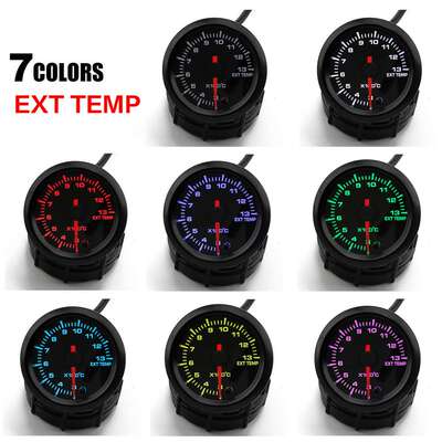 2寸尾气温度表七彩 高速步进电机(旋钮式塑料安装),