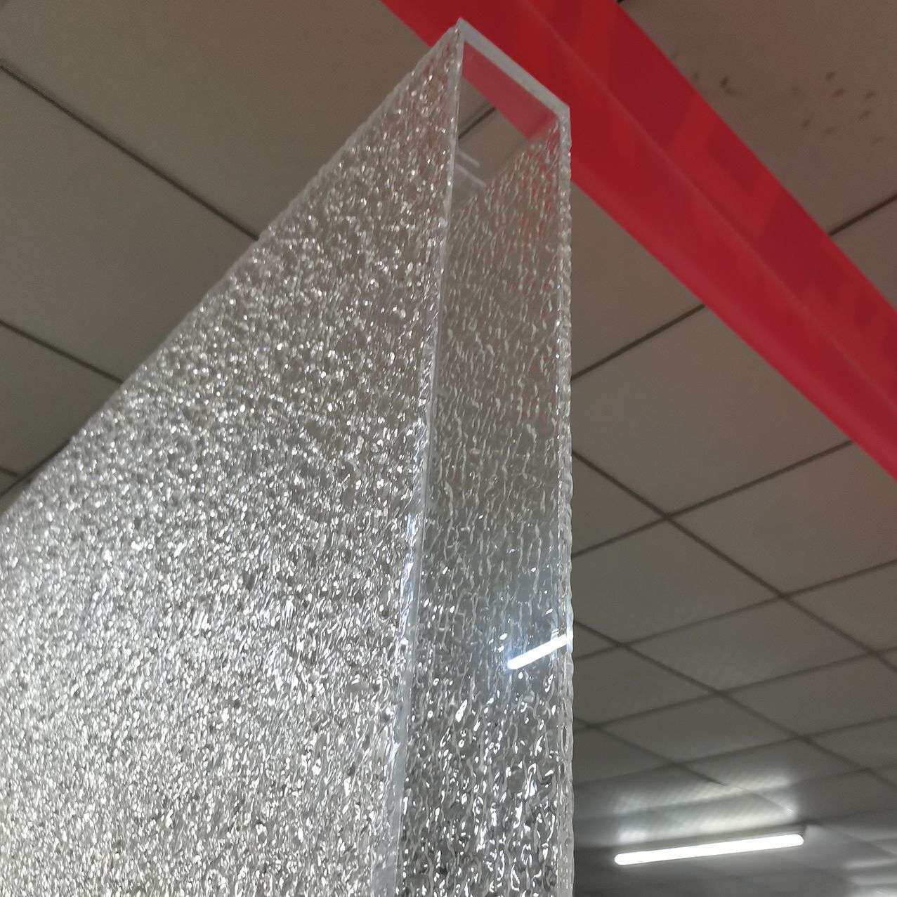 透明亚克力水波纹板折弯水槽异形有机玻璃造型景观装饰道具