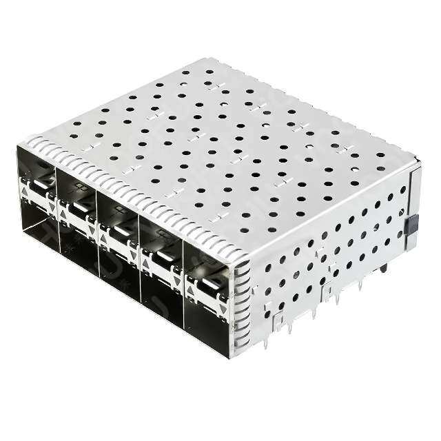 WHSFP15825F013 SFP+ CAGE 2×5压接式内侧双灯 镀金30U 连接器