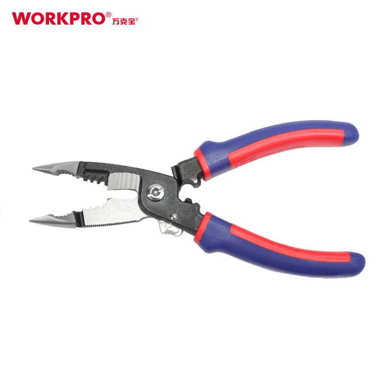 万克宝(WORKPRO)5合1多功能尖嘴钳电工钳剥线钳8寸W031290
