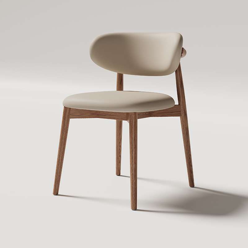 dining chair实木餐椅白腊木餐厅椅子洽谈椅北欧风现代极简凳子