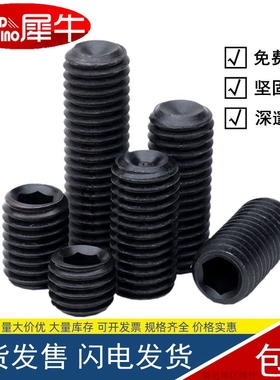 12.9级内六角凹端紧定螺钉M2-M24基米无头止付机米螺丝顶丝D.IN91