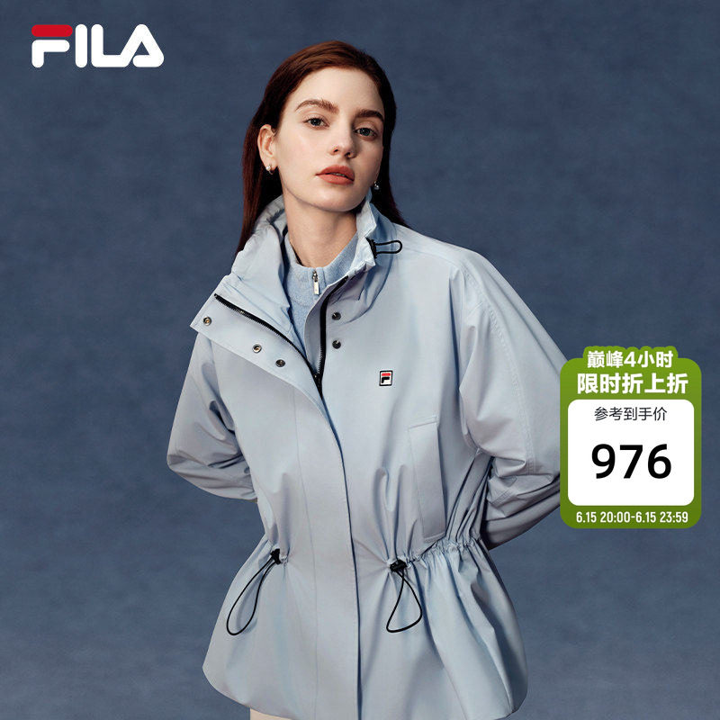 FILA 斐乐官方女士棉服2026春新款时尚休闲宽松收腰保暖立领外套