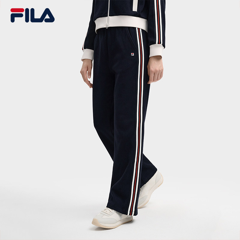 FILA 斐乐官方女士针织长裤2025冬季新款时尚休闲舒适直筒YODAR裤,运动服/休闲服装,运动长裤,淘宝优惠券,粉丝福利购,淘宝优惠卷