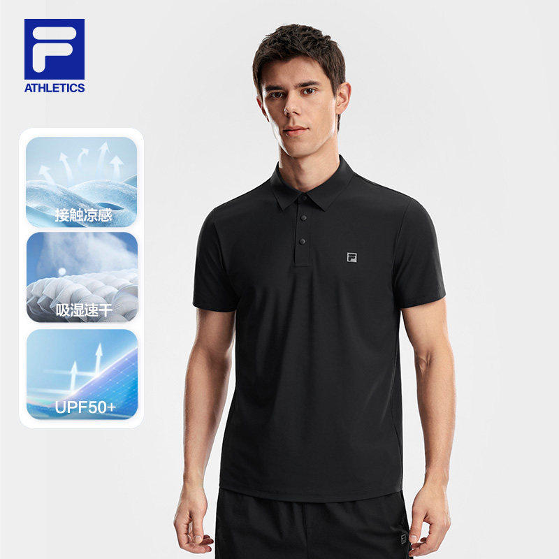 速干凉感防晒|FILA斐乐菁英短袖POLO衫男2026夏新款健身运动T上衣