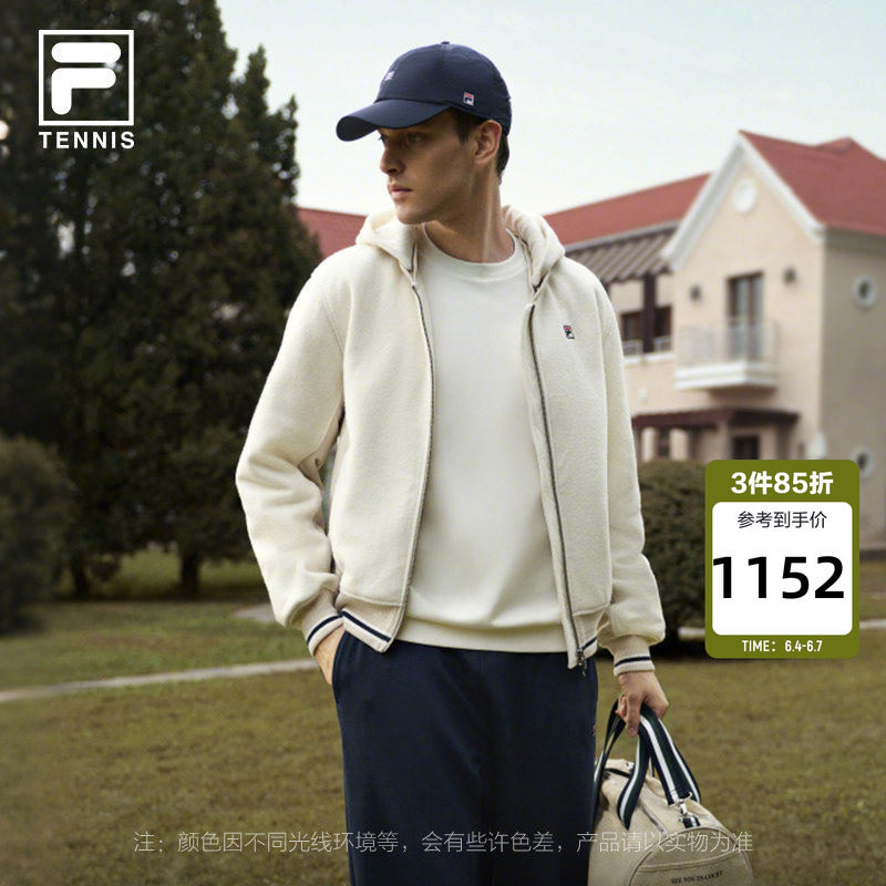 FILA SETTANTA胜利夹克斐乐男士棉服2026春新款运动宽松呢子外套