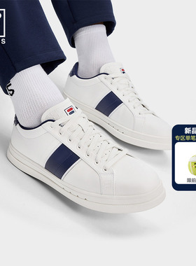 FILA 斐乐网球系列女鞋VIGOR 1+运动鞋男子复古板鞋休闲鞋小白鞋