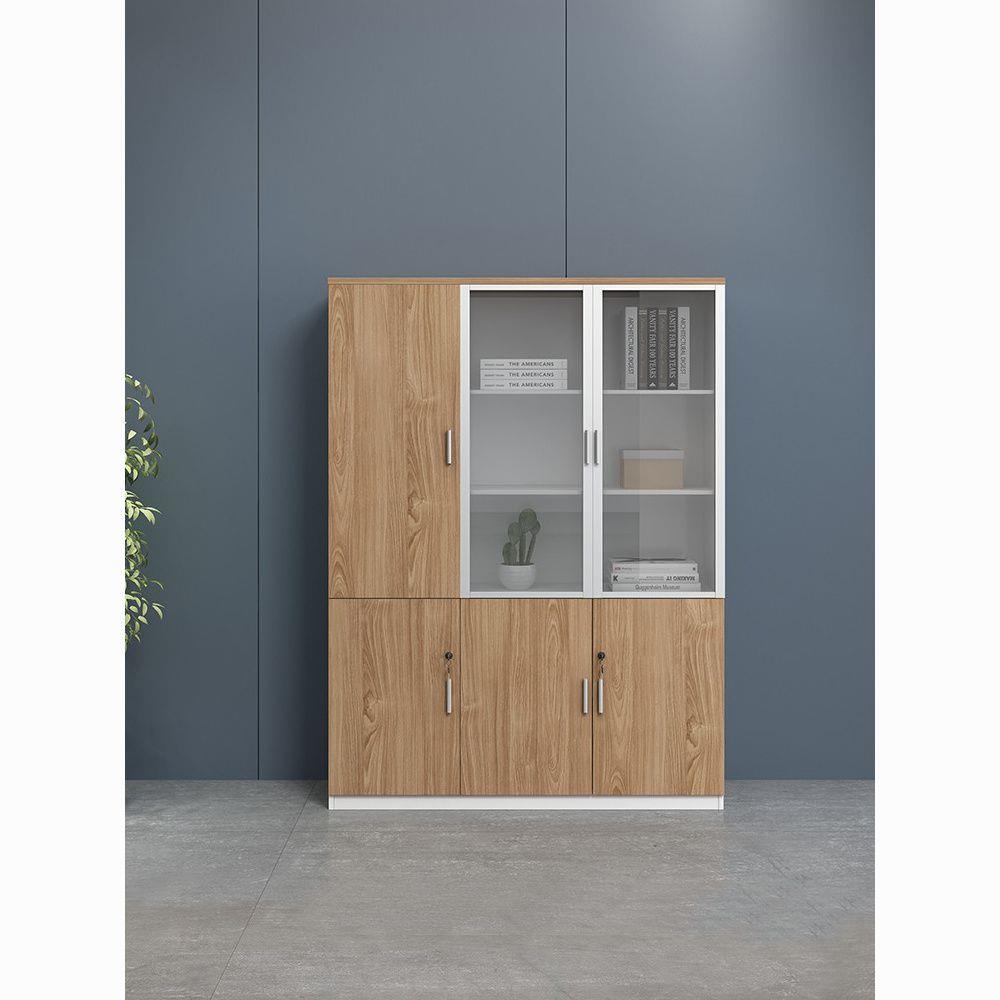 现代简约办公室老板桌配套书柜资料柜文件柜木质小柜子储物档案柜