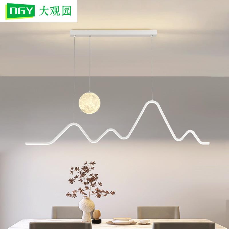 大观园现代简约餐厅吊灯意式极简餐厅灯轻奢餐桌灯饭厅长条灯115