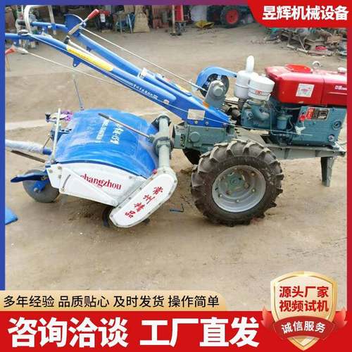 柴油动力12马力手扶拖拉机果园农田多用两轮犁田机小型手扶开沟机