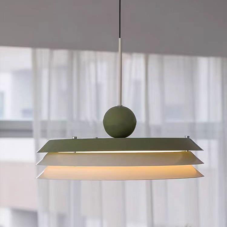 奶油风餐厅吊灯圆餐桌简约现代网红灯具设计师创意书房饭厅吊灯