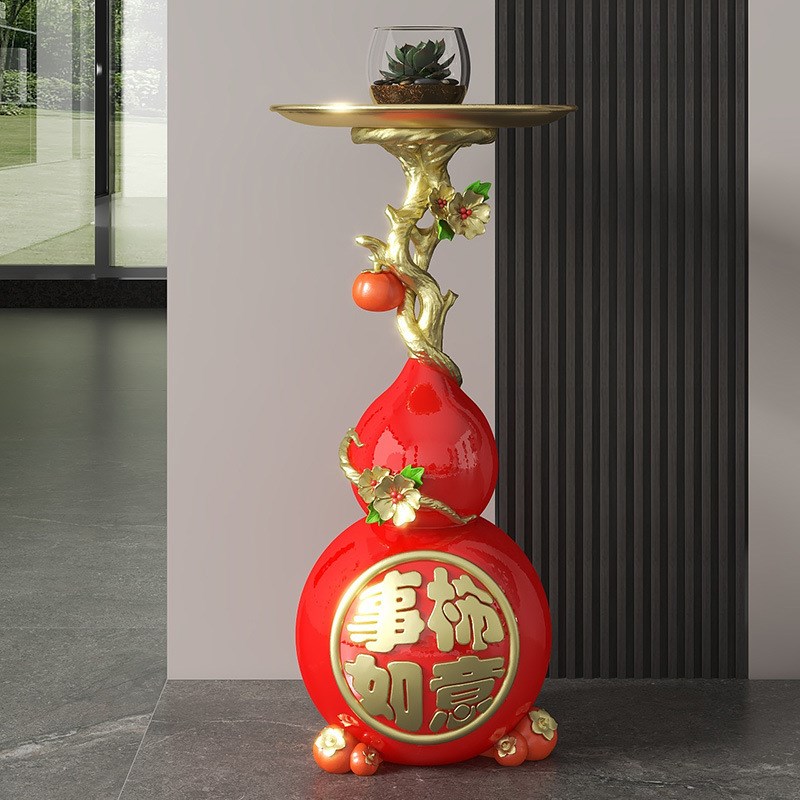 中式如意葫芦落h地大摆件收纳茶几沙发边卧室酒店装饰品乔迁送礼