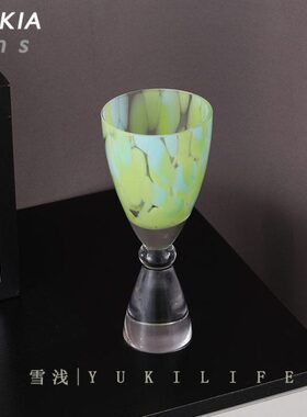 Yi晶槟浅 子店鸡尾酒杯高脚杯子杯日式绿色古硝香槟杯玻璃中雪uk