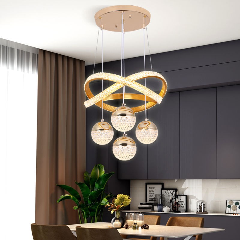 AlM高挡餐厅吊灯现代简约w创意三头吊灯北欧卧室吊灯商用店铺超亮