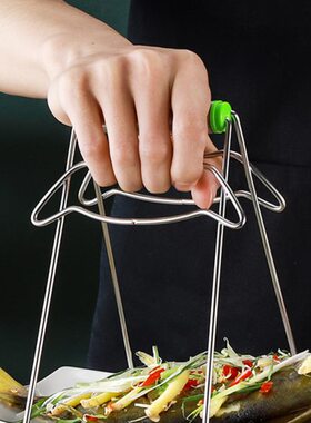 砂锅子子提菜碟不锈钢4厨房神器 夹30防滑防烫夹取碗夹蒸笼取盘器