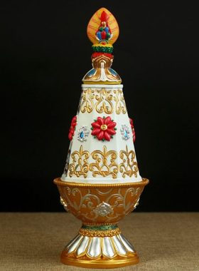 摩尼顶宝瓶 民俗文化 吉祥摆件藏式礼品 新年礼物可装载