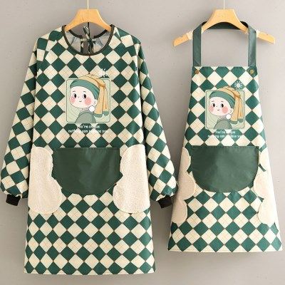 防油厨房家用做饭防水围裙餐饮专用服印字卡通大人罩衣女新款,家庭/个人清洁工具,袖套,淘宝优惠券,粉丝福利购,淘宝优惠卷