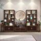 玄关柜多宝阁办公室储物柜展示柜客厅隔断新中式 博古架实木置物架