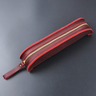 收纳包笔袋马实用功能疯包邮头层牛皮格厚带手工复古风牛皮拉链