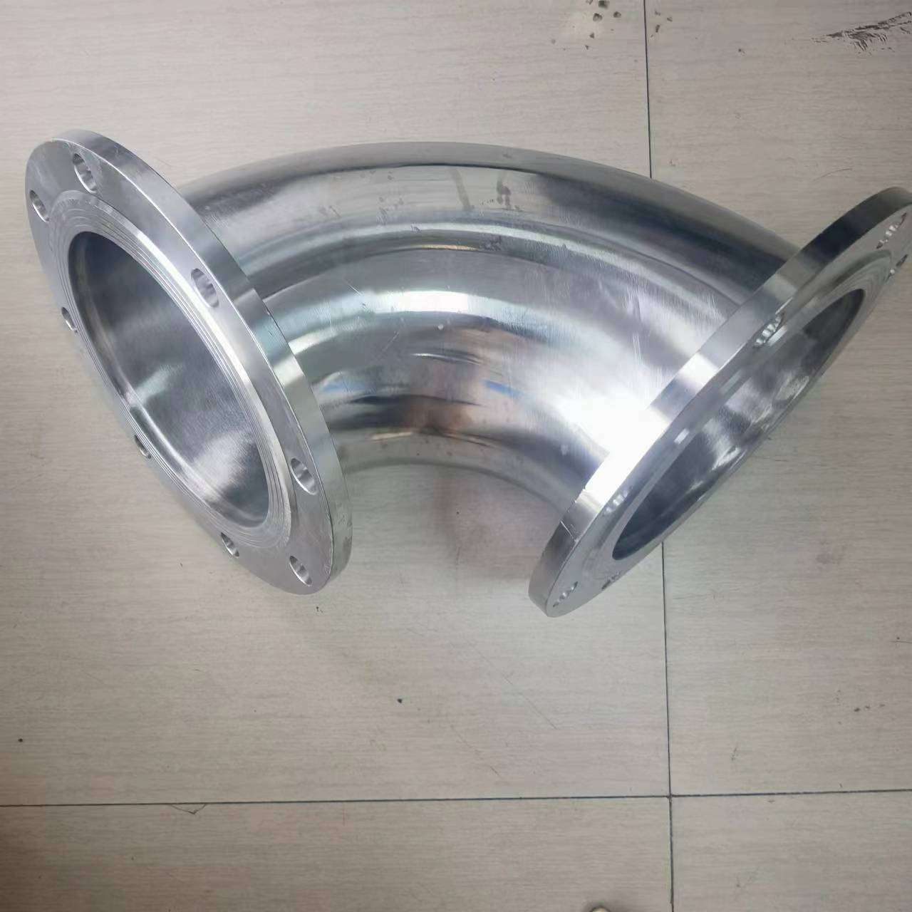 不锈钢接头光面法兰90度弯头泵房水处理工程配件规格弯度可订304
