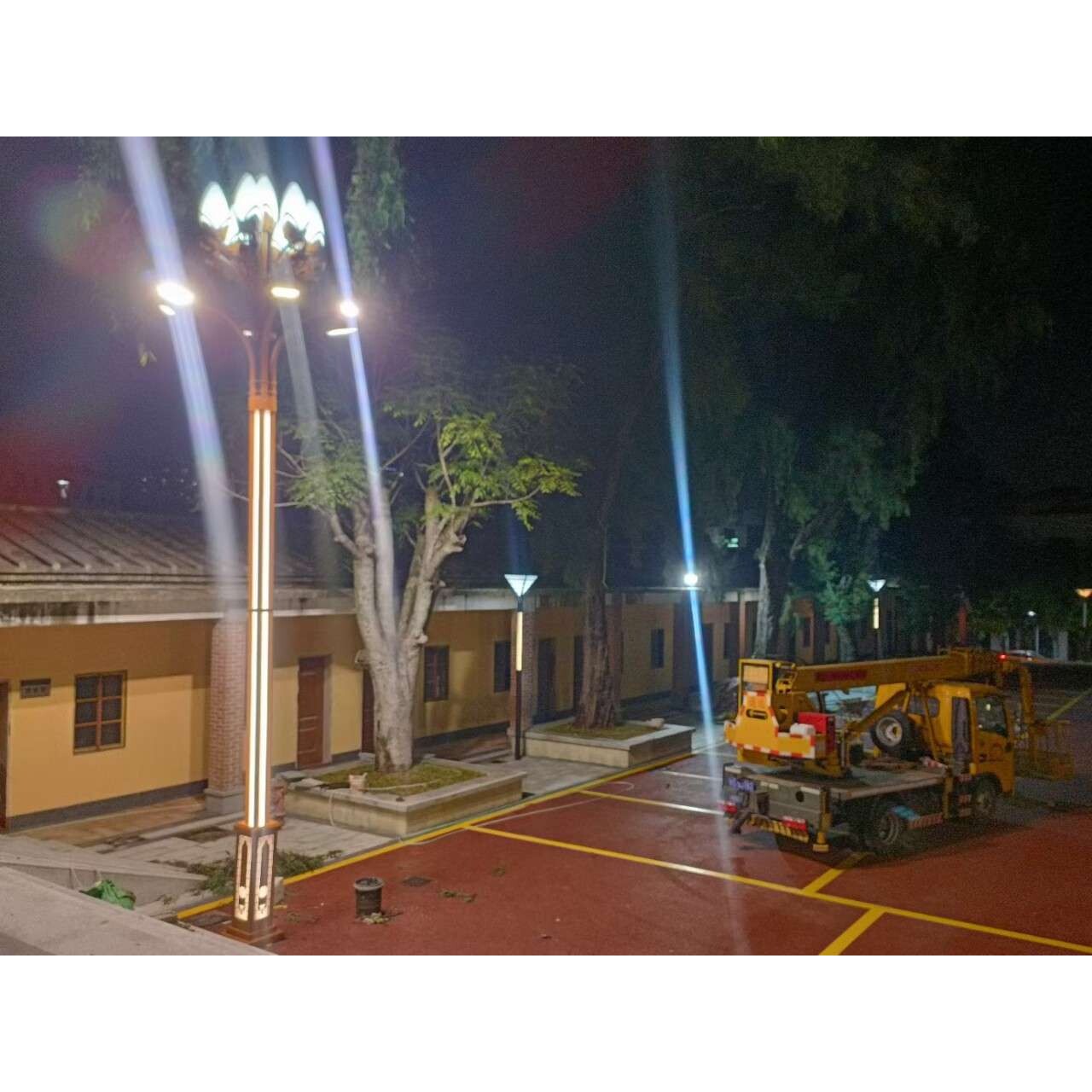 艾乐壹迪9米玉兰灯祠堂广场景观路灯八叉九火金黄路灯厂家