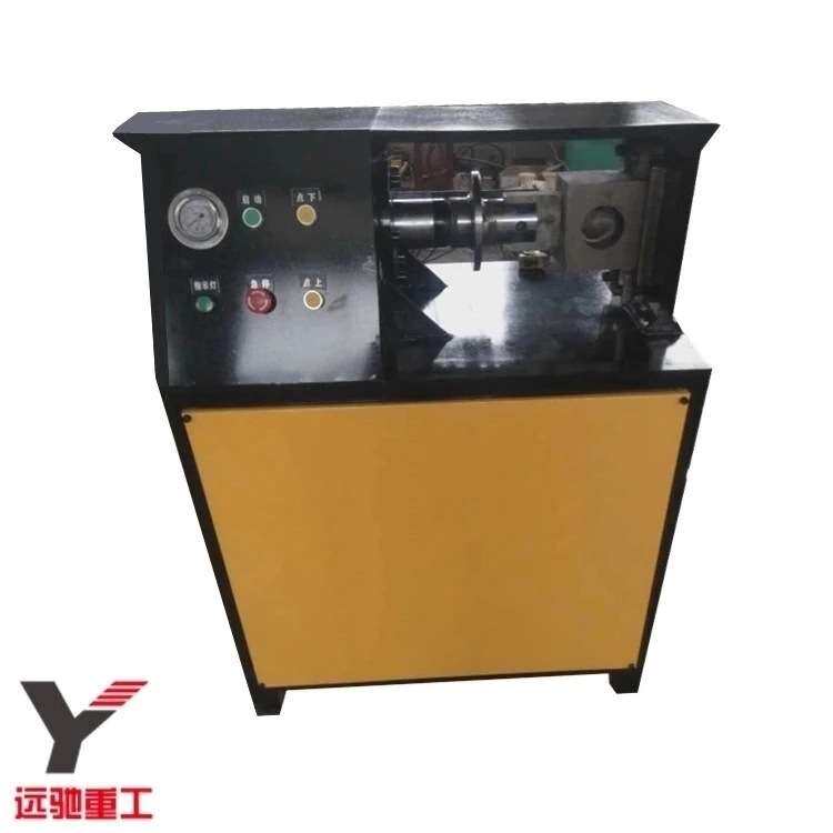 楼梯扶手斜接打弧机 圆管双面打孔设备 3KW液压不锈钢管冲孔机