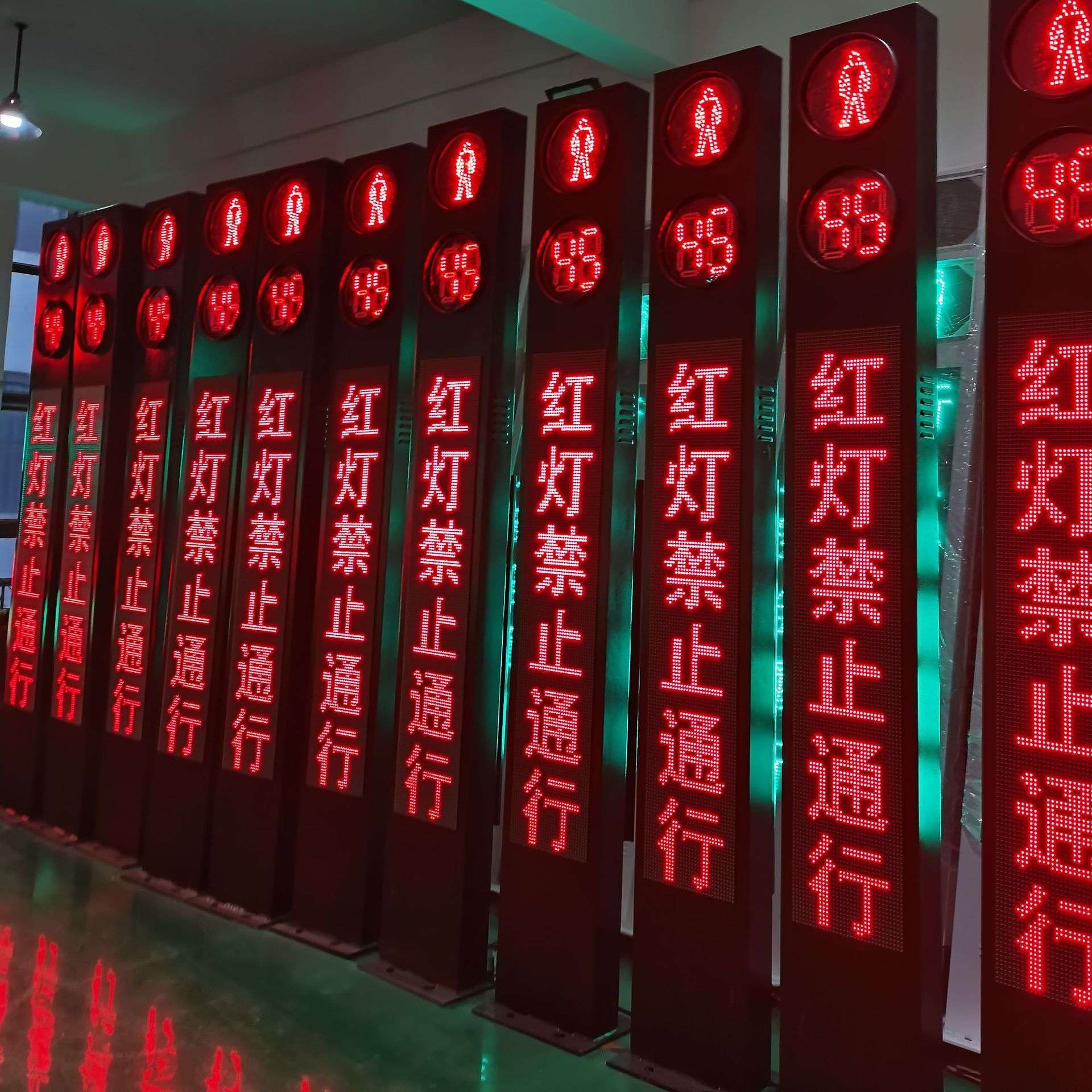 行人红绿灯一体式红绿灯可语音交通信号警示灯红绿灯