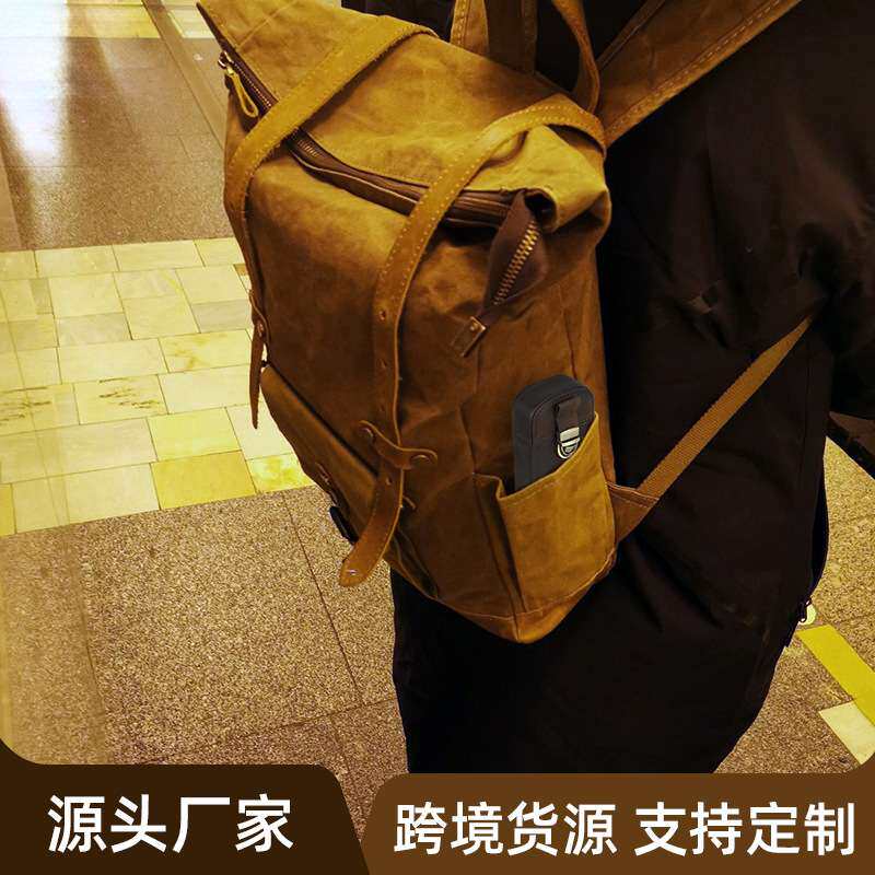 复古疯马皮笔袋手工制作锁扣抽屉式办公旅行3支钢笔收纳盒