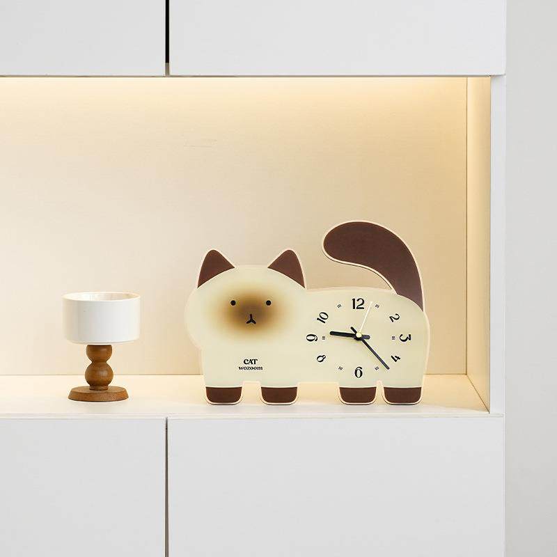 WOZOOM屋准家居创意摆台式座钟客厅玄关桌面摆件电视柜时钟装饰