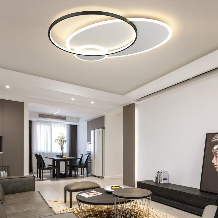 客厅灯led吸顶灯具家用大气创意圆形房间灯现代简约极简大厅