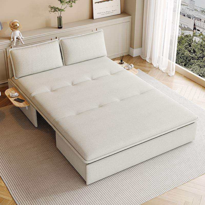 智能电动沙发床现代小户型两用可折叠卧室阳棉麻布面料沙发两用床