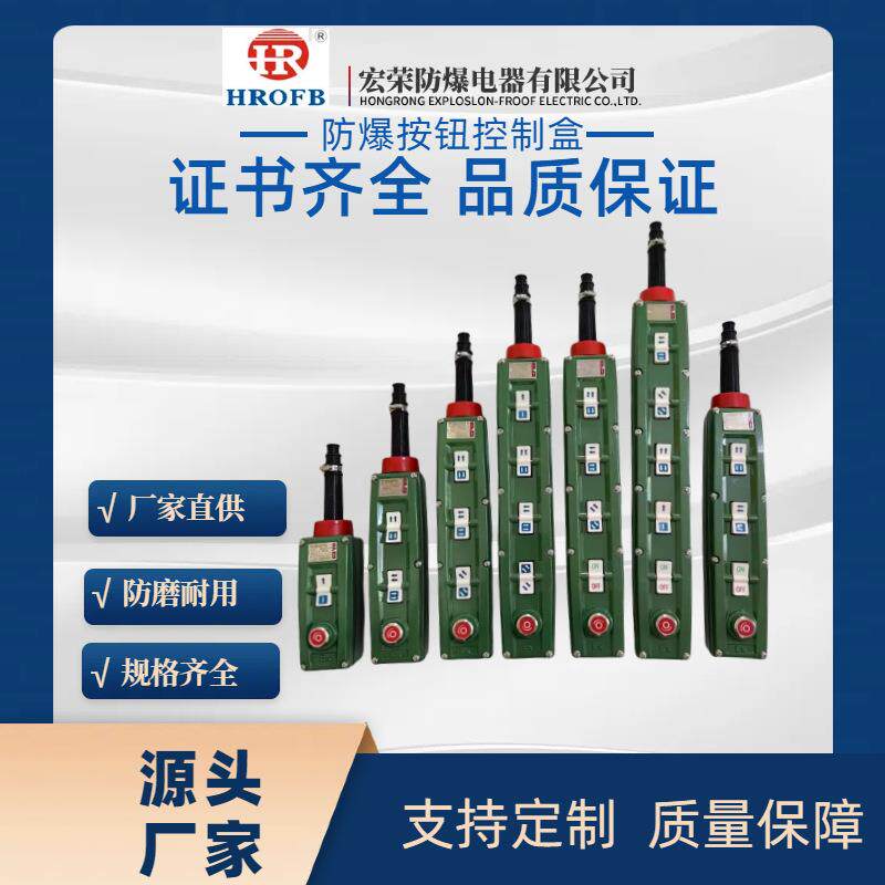 宏荣防爆电动葫芦手柄按钮开关控制BAK41有证防爆认证