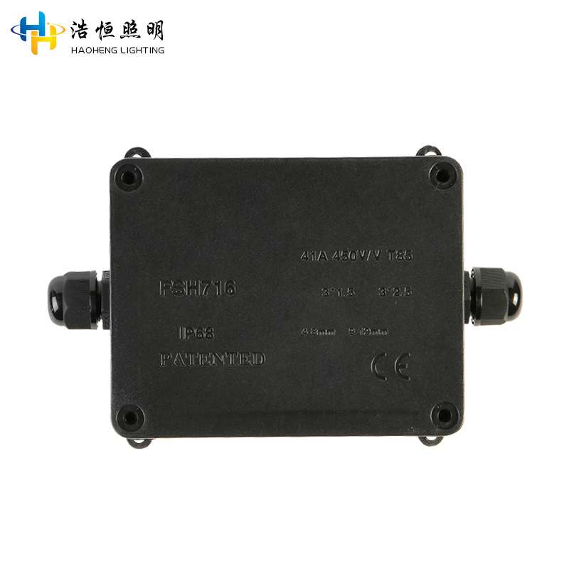 IP68户外防水接线盒 塑料接线盒分线盒可开孔配PG9M20M25防水接头