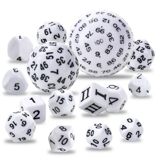 亚克力彩色骰子15颗一套D3~D100桌游COC和DND跑团游戏娱乐骰子