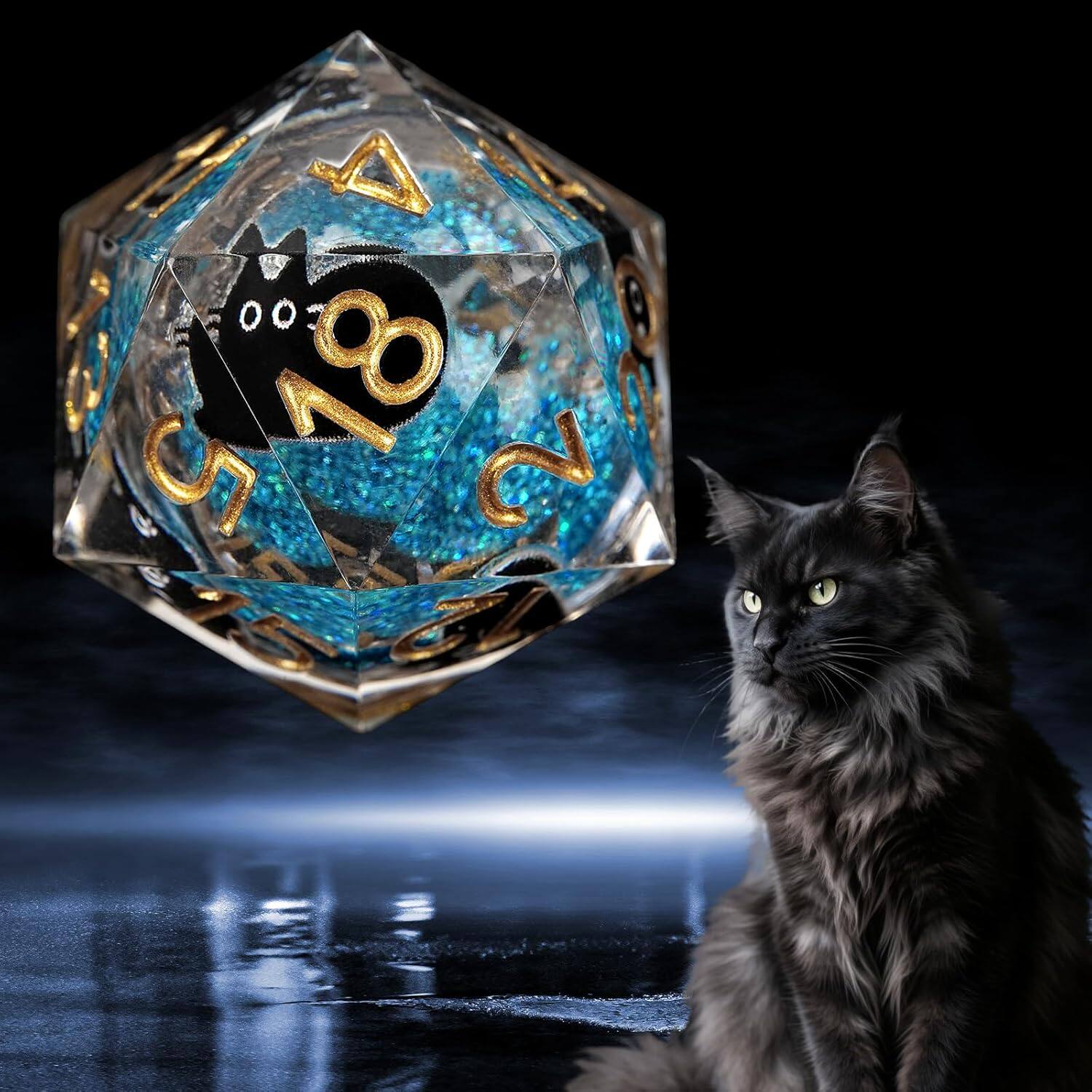 新款流沙树脂骰子猫系列