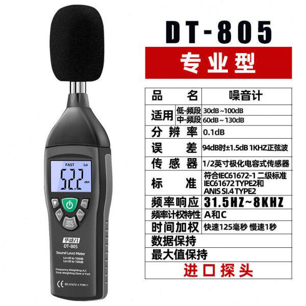 埠帝专业级声级计高精度工业数字噪音分贝测试仪声音大小噪音计检