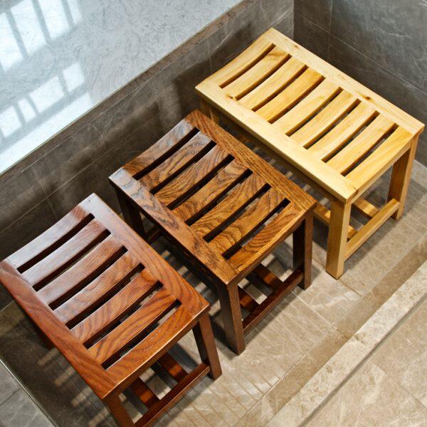 久汀木防水洗澡实木防滑洗浴凳子柏浴室凳卫生间长凳老人凳香冲淋