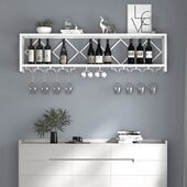 墙壁挂家用式 上酒吧台北欧红酒置物架瓶创意铁艺现代简约葡萄酒杯