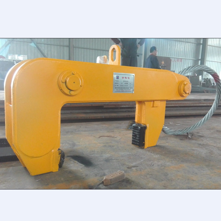 神州SW170设计定做立式钢卷吊具 L型卷钢翻转夹钳 带钢狗头钳