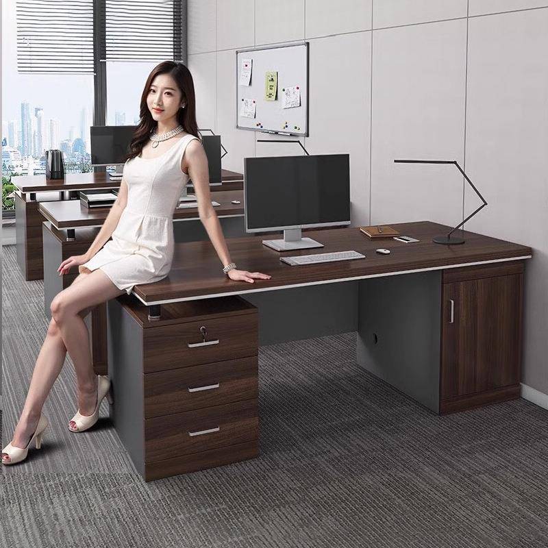 办公桌员工位办公室桌椅组合简约现代老板桌单人工位台式电脑桌子