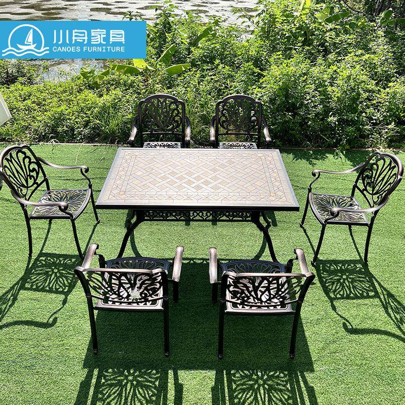 户外铸铝桌椅庭院露天休闲别墅室外花园铁艺露台天台阳台茶桌组合