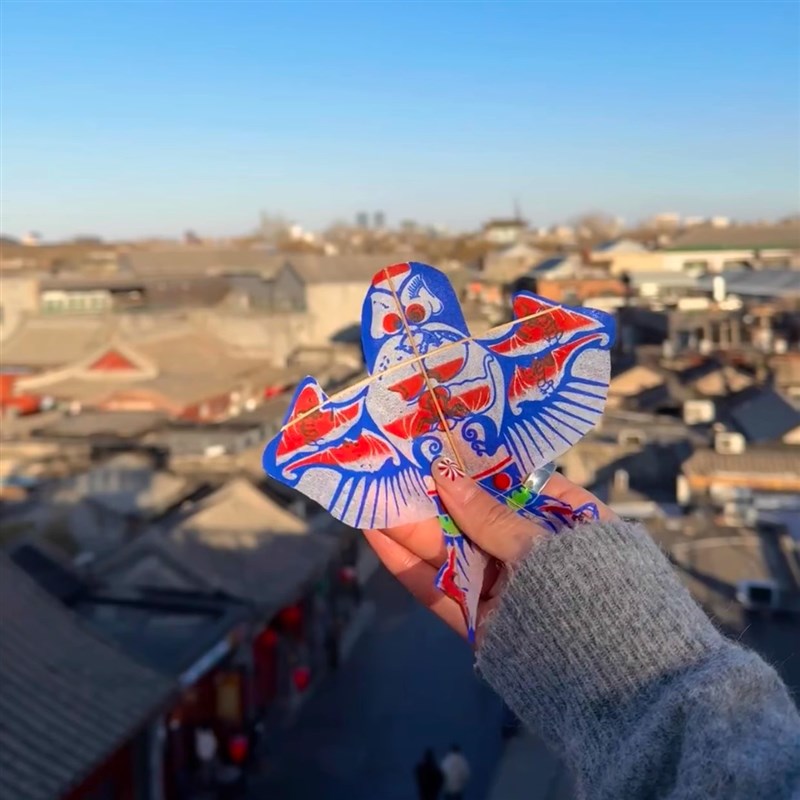 什刹海迷你小风筝潍坊手工艺品纸鸢沙燕传统礼盒摆件纪念品特色