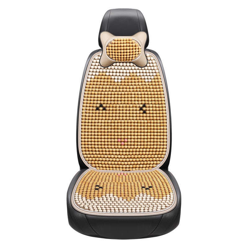 汽车坐垫夏季木珠冰垫单片四季通用座垫货车通风透气按摩办公椅子
